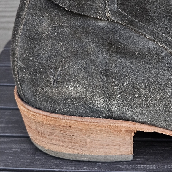 FRYE Grady Jodhpur Dark Gray Leather & Suede Ankle Boots Shoes Men’s Size 10 D - Picture 3 of 16